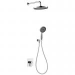 Brass Shower Set Built-in Bath Shower System Easy Clean Rainfall Round Head Shower With Faucet for sale