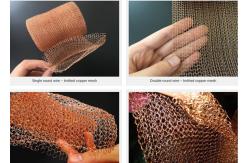 China Width 30-50cm 0.23mm Knitted Copper Wire Mesh For Industrial Use supplier