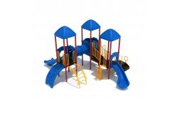 China ODM LLEPE Outdoor Playground Playhouse With Tube Plastic Slides supplier