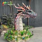 Animatronic Dragon Theme Park Decoration Life Size Realistic Dragon Model for sale