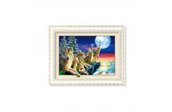 China Tigers 3D Lenticular Printing / MDF Or PS Frame 3D Animals Images supplier