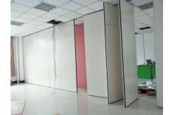 China Sliding Soundproof Movable Partition Walls Top Hung Supported 85 mm Melamine Surface supplier
