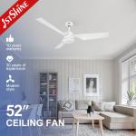 1stshine Ceiling Fan Without Light Timer Simple Design 3 Rotary Vane ABS Blade DC Motor for sale