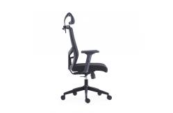 China ODM Black Ergonomic Mesh Swivel Office Chair With Coat Hanger supplier