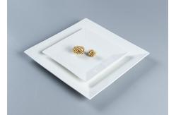China CIQ Approved Lightweight 4PCS Plain White Square Dishware Sets supplier