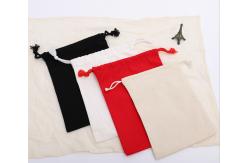 China Cotton Canvas Fabric Drawstring Bags For Department Store Promotional Activities supplier