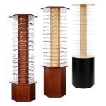 Customized Wooden Sunglasses Rack , Eyewear Display Stand Floor Standing for sale