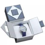 custom middle opened door book shape watch box  luxury rigid hinged packaging watch gift box for sale