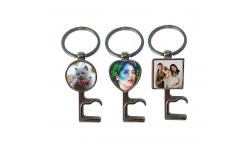 China Sublimation Bottle Opener Keychain Blank Custom Print Multifunctional Metal Keychain Sublimation Bottle Opener supplier