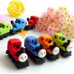 Locomotive eraser cute demolition cartoon eraser,nice gift for children for sale