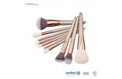 China Champagne Full Face Brush Set With Zipper Pouch supplier