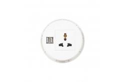 China ABS Material Conference Table Desktop Electrical Power Socket / Round Power Outlet supplier