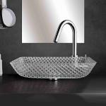 12mm Thick Square Glass Sink Bowl Lavatory Hotel Super Clear Tempered Glass for sale