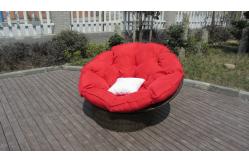 China Round shape garden daybed wicker rattan beach swivel chair in all weather supplier