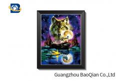 China High Resolution Home Decorative 3d Animal Wolf  Pictures With Frame supplier