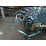 Graphic Design Shop Drilled 8mm Clear Tempered Glass for sale