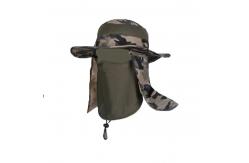China 100% Cotton Sun Protection Mens Hiking Boonie Hat With Neck Flap Plush Style supplier
