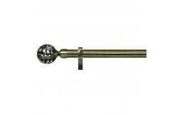 China Metal Electroplating Curtain Rods Set With Ball Shape Iron Finials supplier