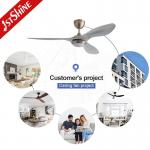 Sleek Silver Design 52 Inches Ceiling Fan With Light 6-Speed Remote Control