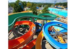 China Outdoor Water Amusement Park Playground Swimming Pool Equipment Spiral Slide Set supplier