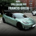 K041 TPU Car Paint Protection Wrap 8.0Mil With Francis Green Color Ppf Color Wrap for sale