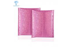 China Pink Custom Printed Poly Bubble Mailers 10x13 CMYK Printing supplier