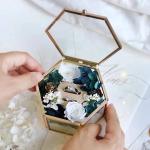 M5.5*11*6cm Hexagonal Greenhouse Glass Jewelry Storage Box for sale