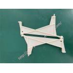 A pair of white plastic GE Mac1200ST electrocardiograph display poles