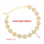 Zircon Smiley Face Gold Necklace