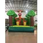 Simple Themed Pink Leopard Kids Inflatable Bounce House Without Roof PVC Material for sale