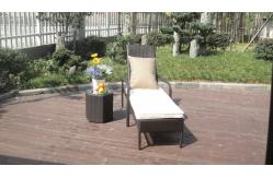 China Wicker Rattan Sun Lounger , Lounge Chair Set For Patio / Balcony supplier