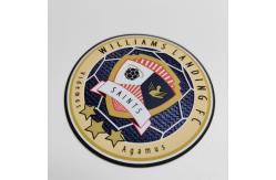 China Custom Heat Press Appliques 3D Silicone Embroidered Logo Patches supplier