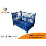 Galvanized Metal Stackable Pallet Cages Durable Rigid Wire Mesh Box Pallet for sale