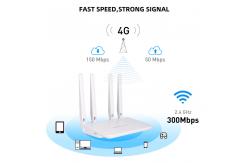China WiFi Wireless 300Mbps LAN WAN Ethernet CPE 4G LTE Router Unlocked Sim Card supplier