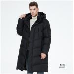 32.8cm - 36.8cm Cuff Long Men Winter Jacket Long Down Coat With Zipper And Button Closure for sale