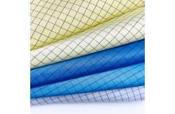 China Polyester 5mm Grid Anti Static ESD Fabrics Taffeta Stripe For ESD Garment supplier