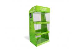 China CBD Oil Floor Retail Cardboard Display Stand Customization With PET supplier