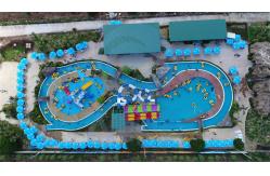 China OEM 4000 Sqm Lazy River Water Park Customized With Swimming Pool Slides supplier
