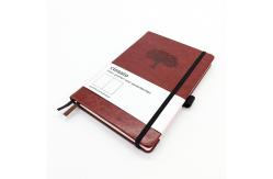 China 142 * 208 MM Custom Personal Planner PU Leather Cover Material Embossed Logo supplier