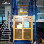 20000kgs Industrial Goods Lift Blue Vertical Cargo Lift With Guide Rails