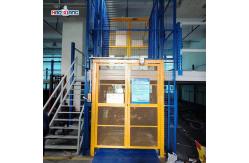 China 20000kgs Industrial Goods Lift Blue Vertical Cargo Lift With Guide Rails supplier