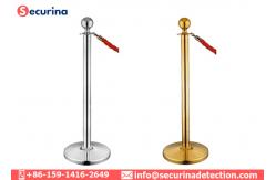 China 910mm Height Security Posts And Bollards , Retractable Belt Barriers Stainless Steel supplier