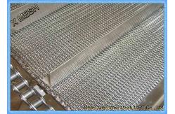 China Customized 304 Stainless Steel Wire Mesh Conveyor / Spiral Woven Wire Mesh Belt supplier