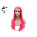 Long Straight Synthetic Lace Front Wigs for Stage Show Bright Color 24 inch for sale