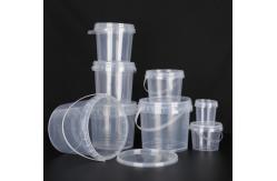 China Customizable Durable Transparent Plastic Bucket T/T Payment IML Thermal Transfer Printing supplier