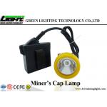 Waterproof IP68 Underground Mining Cap Lamps Silicon Button Cap Low Power Warning for sale