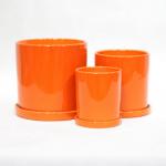 Sleek And Glossy Ceramic Flower Pots With Holes Craftsmanship for sale