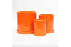 China Sleek And Glossy Ceramic Flower Pots With Holes Craftsmanship supplier