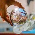 Home Decoration Solid Acrylic Sphere , Clear Acrylic Contact Juggling Ball for sale