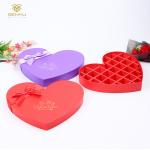 1200g Grey Cardboard Paper Heart Shaped Chocolate Box Packaging With Divider Insert for sale